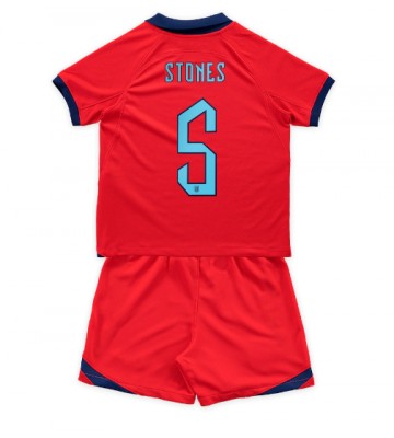 England John Stones #5 Bortedraktsett Barn VM 2022 Kortermet (+ Korte bukser)